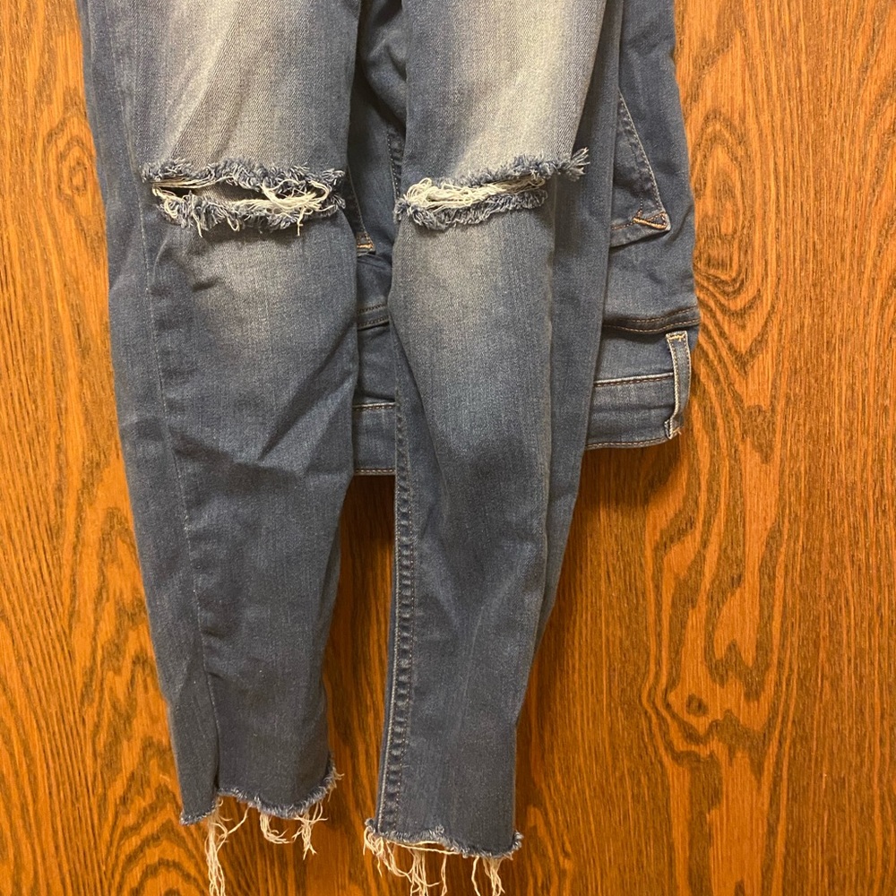 EXPRESS HIGH RISE SKINNY JEANS DISTRESSED